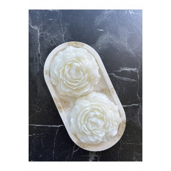 Bernamiofficial Dekoratif Şakayık Mum 3'lü Set