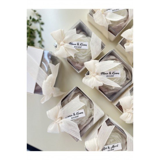 Bernamiofficial 10 Adet Hediyelik Süslenmiş Şakayık Mumlar