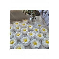 Bernamiofficial Hediyelik Papatya Mum, Söz Nişan Hediyelik, Mum Hediyelik