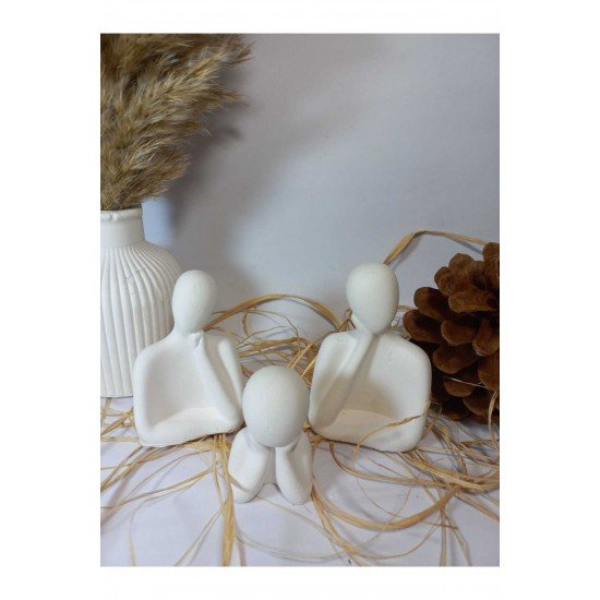 AİLE 3LÜ BİBLO BEYAZ