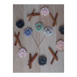 Bernamiofficial Lavanta Kokulu Papatya Çiçeği 3'lü Buket Mum. Yılbaşı Hediyesine Uygun.