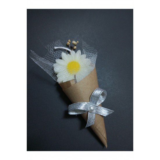 Bernamiofficial 20 Adet Papatyalı Buket Mum Söz Düğün Nikah Nişan Kına Hediyelik