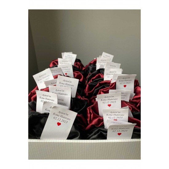 Kına Hediyeliği , 40 Adet , Kartlı Toka