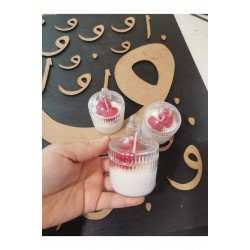 Bernamiofficial Dekoratif Mum Papatya Kalp Sevgili Mumu