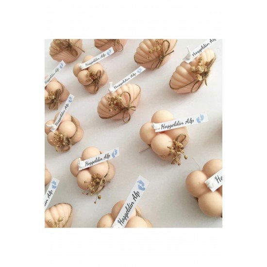 BUBBLE İSTİRİDYE HEDİYELİK MUM DOĞUM GÜNÜ HEDİYESİ BEBEK HEDİYESİ MEVLÜD HEDİYESİ