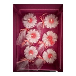 Doğum Günü Düğün Nişan Hediyelikleri Papatya Mum 20 Adet Pembe