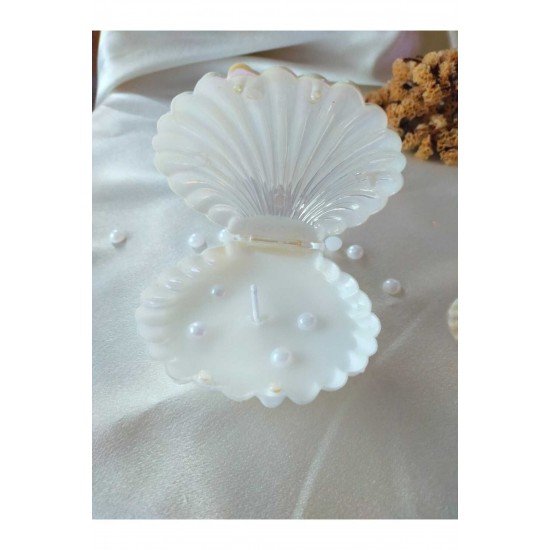 Özel Gün Hediyelik Kutulu istiridye Mum Düğün Nişan Kına Mevlüt Doğum Günü Hediyelik 20li