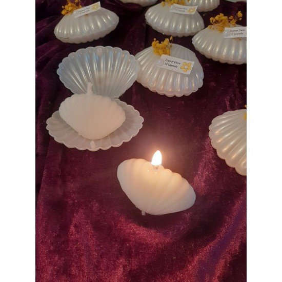 Özel Gün Hediyelik 20 li Söz Nişan Nikah Bebek Doğum Günü Mum İstiridye