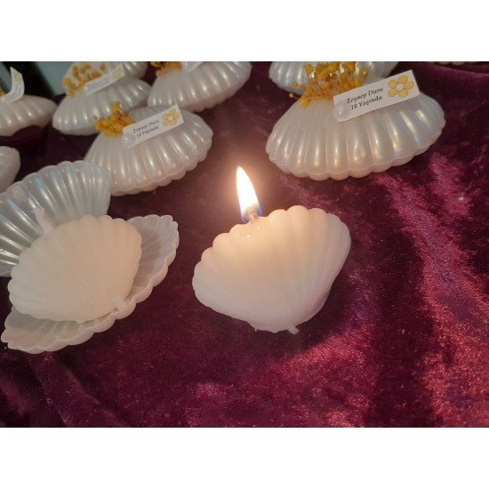 Özel Gün Hediyelik 20 li Söz Nişan Nikah Bebek Doğum Günü Mum İstiridye