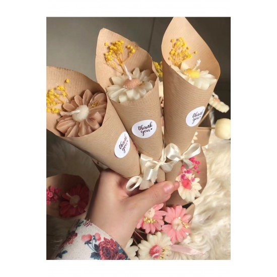 Bernami 3lü Papatya Mum Buketi, Hediye, Anneler Günü, Hediyelik, Dekorasyon, Takı, Çiçek, Papatya