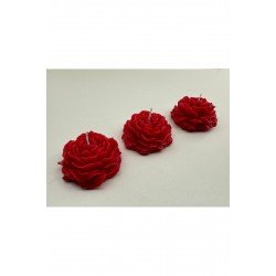 Suda Yüzen 3'lü Şakayık Mum Kırmızı Söz,nişan,düğün,hediye