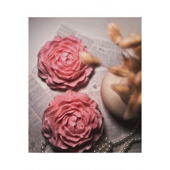 Bernamiofficial 10 Adet Dekoratif Kokulu Şakayık Çiçeği Mum Çiçek Mum Düğün Toptan Mum Kutuludur