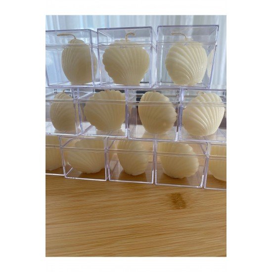 Bernami Mika Kutu Dahil Istiridye Mum Nişanlık Hediyelik Şekerlik Nikah - 20 Adet