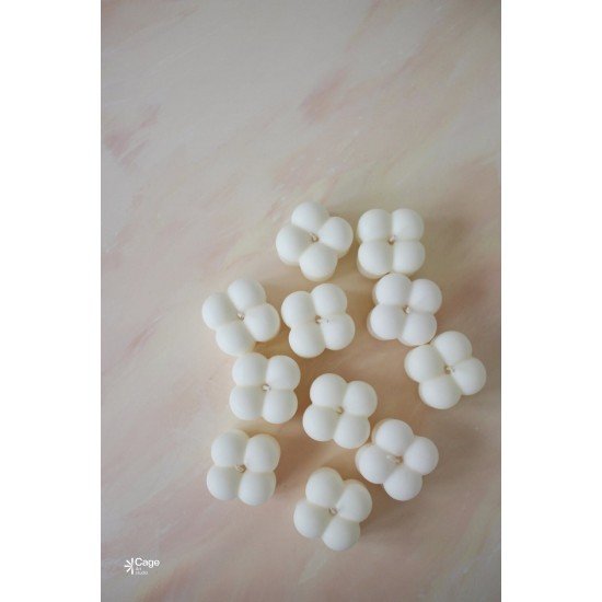 Kokulu Dekoratif Mini Bubble Mum - Beyaz Renk 1 Adet