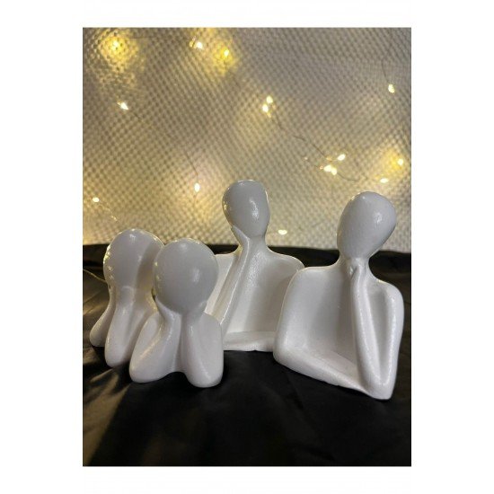 4 Kişilik Modern Soyut Beton Aile