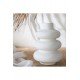 Iskandinav Tarz Minimal Twist Dekoratif Beton Vazo Beyaz