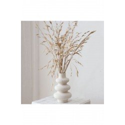 Iskandinav Tarz Minimal Twist Dekoratif Beton Vazo Beyaz