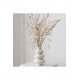 Iskandinav Tarz Minimal Twist Dekoratif Beton Vazo Beyaz