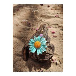 Renkli Papatya Ağaç, Duvar, Bahçe, Balkon, Dekorasyon Süsü 5'li Set Karışık Renkler