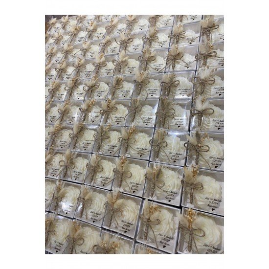 Şakayık Model Süslemeli Mum Nişanlık Kına Düğün Nikah Sünnet 50 Adet