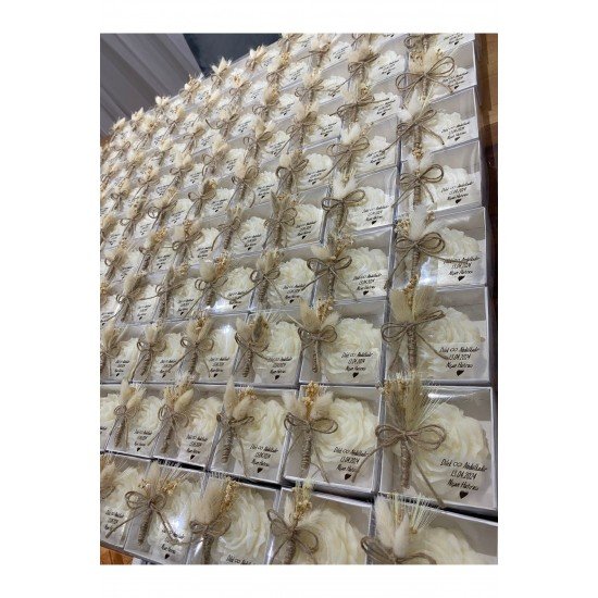 Şakayık Model Süslemeli Mum Nişanlık Kına Düğün Nikah Sünnet 50 Adet