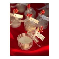 Söz- Nişan Hediyelik Mika Kutu Kırmızı Cipsolu Mum 50’li