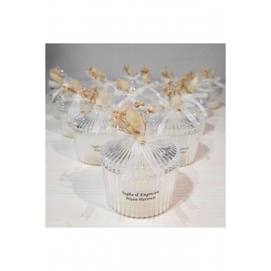 Söz- Nişan Hediyelik Mika Kutu Mum 50’li