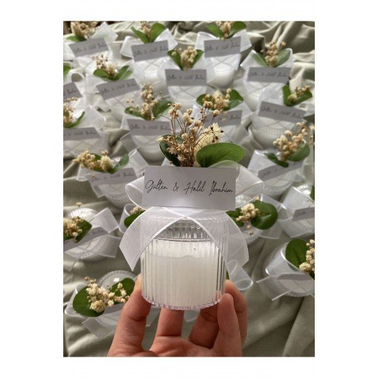 Söz-Nişan Okaliptuslu Mika Şekerlik Mum 50’li Paket