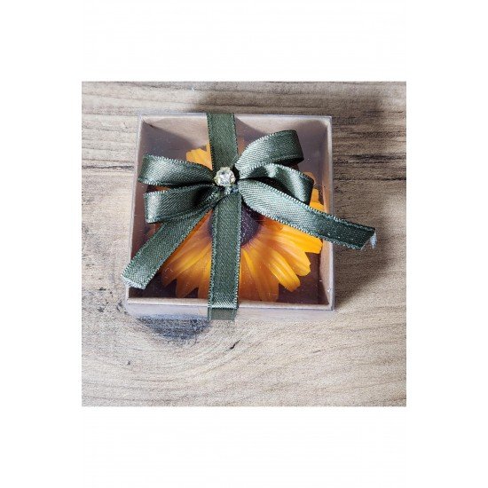 Bernamiofficial 15 Adet Kutulu Ayçiçeği Mum. Düğün, Kına, Söz, Isteme, Doğum Hediyelikleri