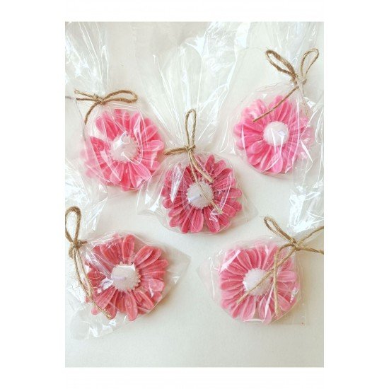 10 adet poşetli isimli papatya mum. Düğün nişan söz Yeni Doğan Hediyelik mevlit doğum günü