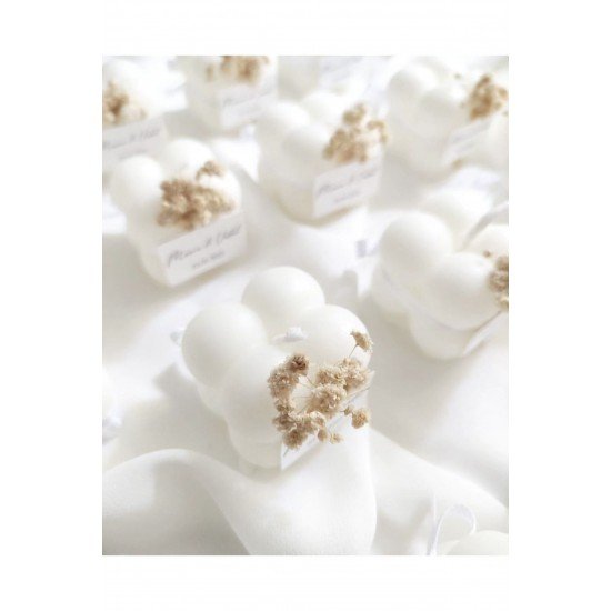 Söz Hediyeliği Nişan Hatırası Kına Hediyeliği Doğum Hediyelik Doğum Günü Bubble Mum - 25 Adet