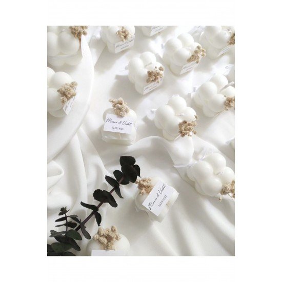 Söz Hediyeliği Nişan Hatırası Kına Hediyeliği Doğum Hediyelik Doğum Günü Bubble Mum - 25 Adet