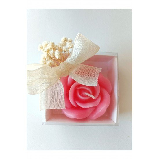 10 adet kutuda süslenmiş gül mum. Düğün nişan kına sünnet hediyelik nikah şekeri hediyelik