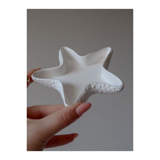 Deniz Kabuğu Ve Deniz Yıldızı Görünümlü Dekoratif Tabak, Mumluk