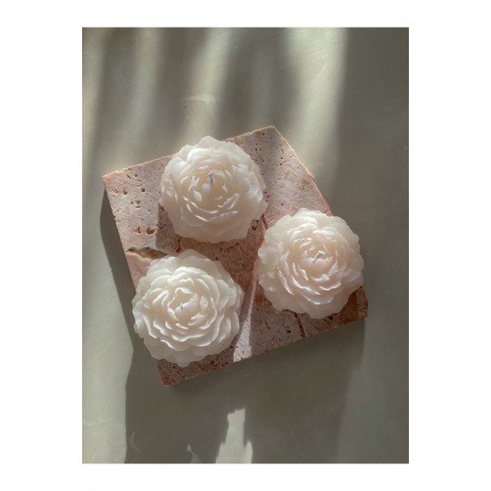 Bernami Ikili Set Kokulu, Şakayık Şekilli Dekoratif Mum - 10 Adet