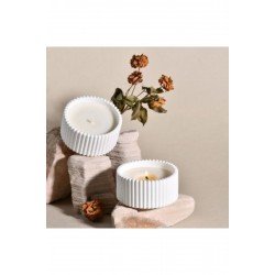 2li Dekoratif Beton Saksı Kokulu Mum