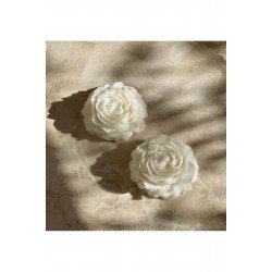 2 li Beyaz Renk Şakayık Kokulu Mum