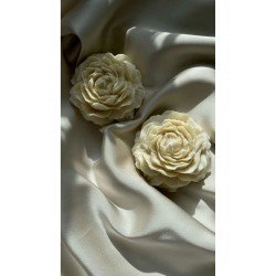 2 li Beyaz Renk Şakayık Kokulu Mum