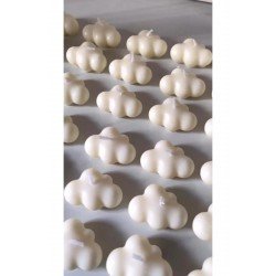 Bulut Şekilli Mum 25 Adet beyaz renk