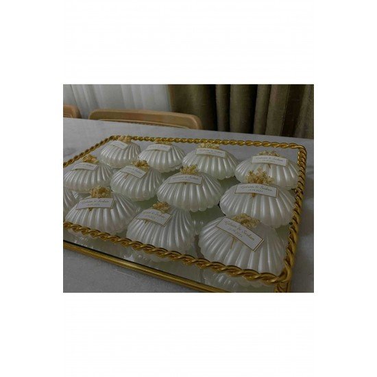 Pinterest Özel Tasarım 15 Adet Süslemeli Istiridye Mum. Düğün, Kına, Nişan, Söz, Nikah Hediyelik