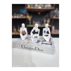 Üçlü Düşünen ( Görmedim, Duymadım, Bilmiyorum) Düşünen Adamlar Soyut Biblo.