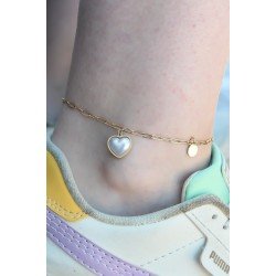 Özel Çelik Gold Renk Kalp Model Kadın Halhal Fırsat!!!