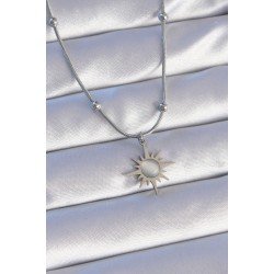 Özel Çelik Renk Sedefli Yıldız Model Kolye Fırsat!!!