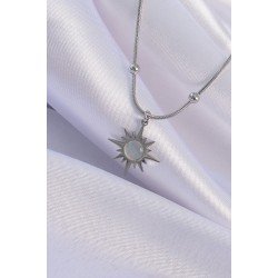 Özel Çelik Renk Sedefli Yıldız Model Kolye Fırsat!!!