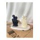 Kadın Erkek Çift Mum ve Biblo + Organizer Dekoratif Tabaklı Set ( 3 parça )