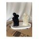 Kadın Erkek Çift Mum ve Biblo + Organizer Dekoratif Tabaklı Set ( 3 parça )