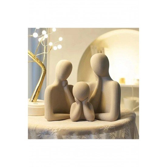 Bernami Üçlü Aile Dekoratif Obje Biblo