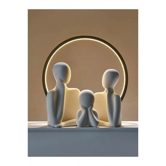 Bernami Üçlü Aile Dekoratif Obje Biblo