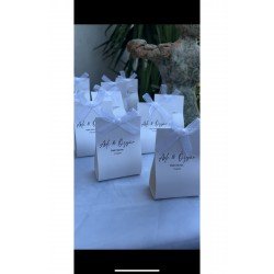 Bernami Organze Kurdele Istiridye Kart Mum Nikah Nişan Söz Hediyelik - 20 Adet