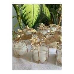 Hasır Bubble Mum Nikah Nişan Söz hediyelik 20 Adet